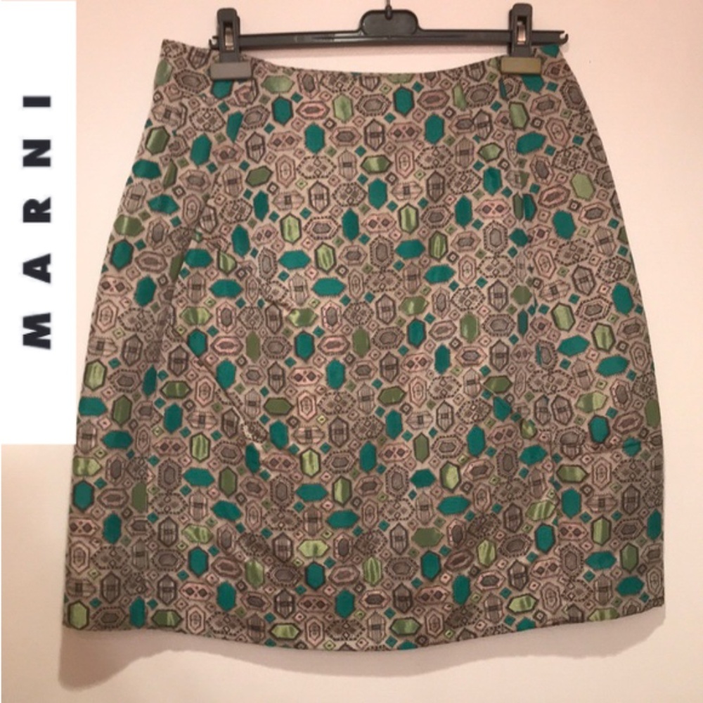 Marni jacquard gemstone skirt